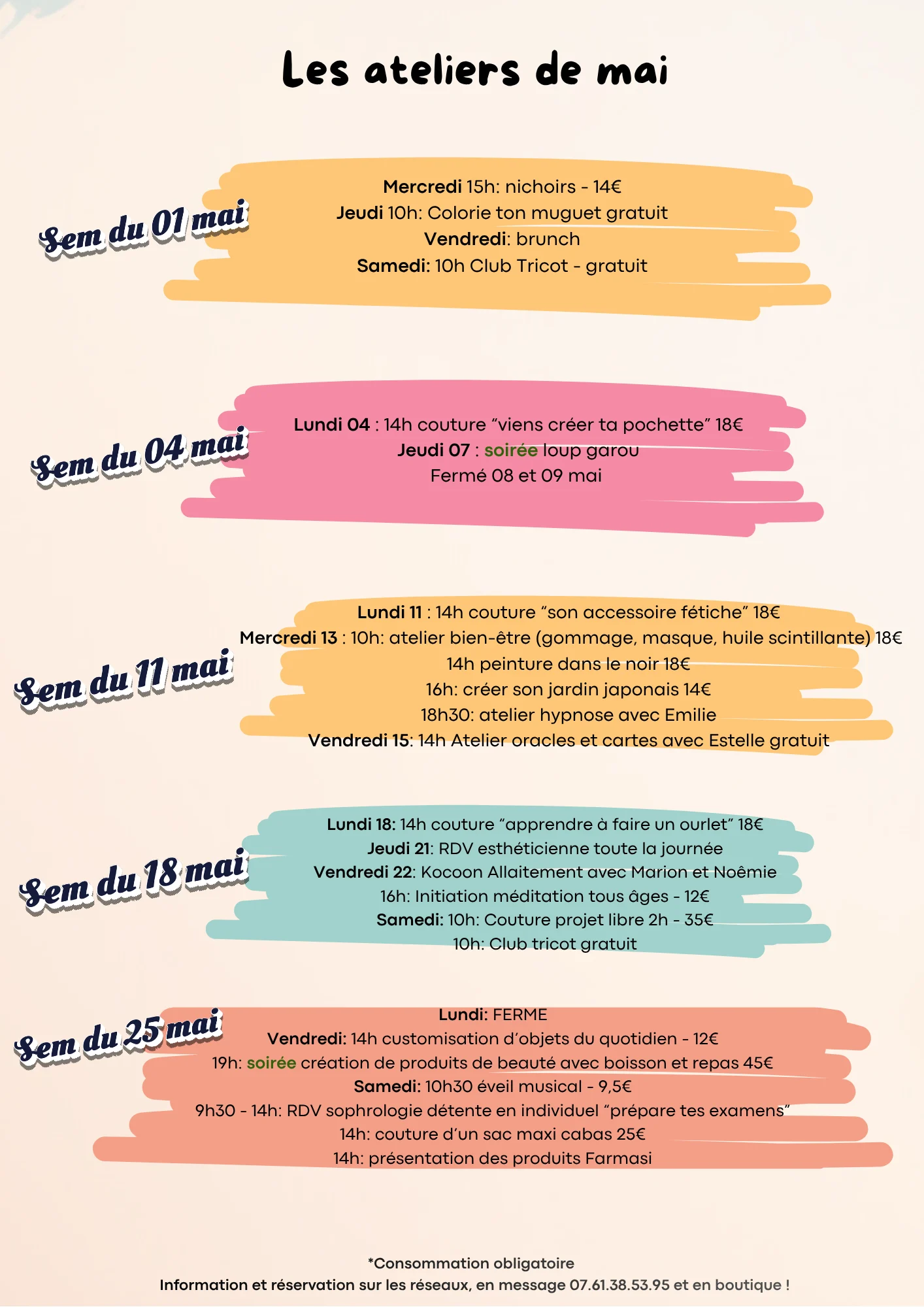 Programme du mois