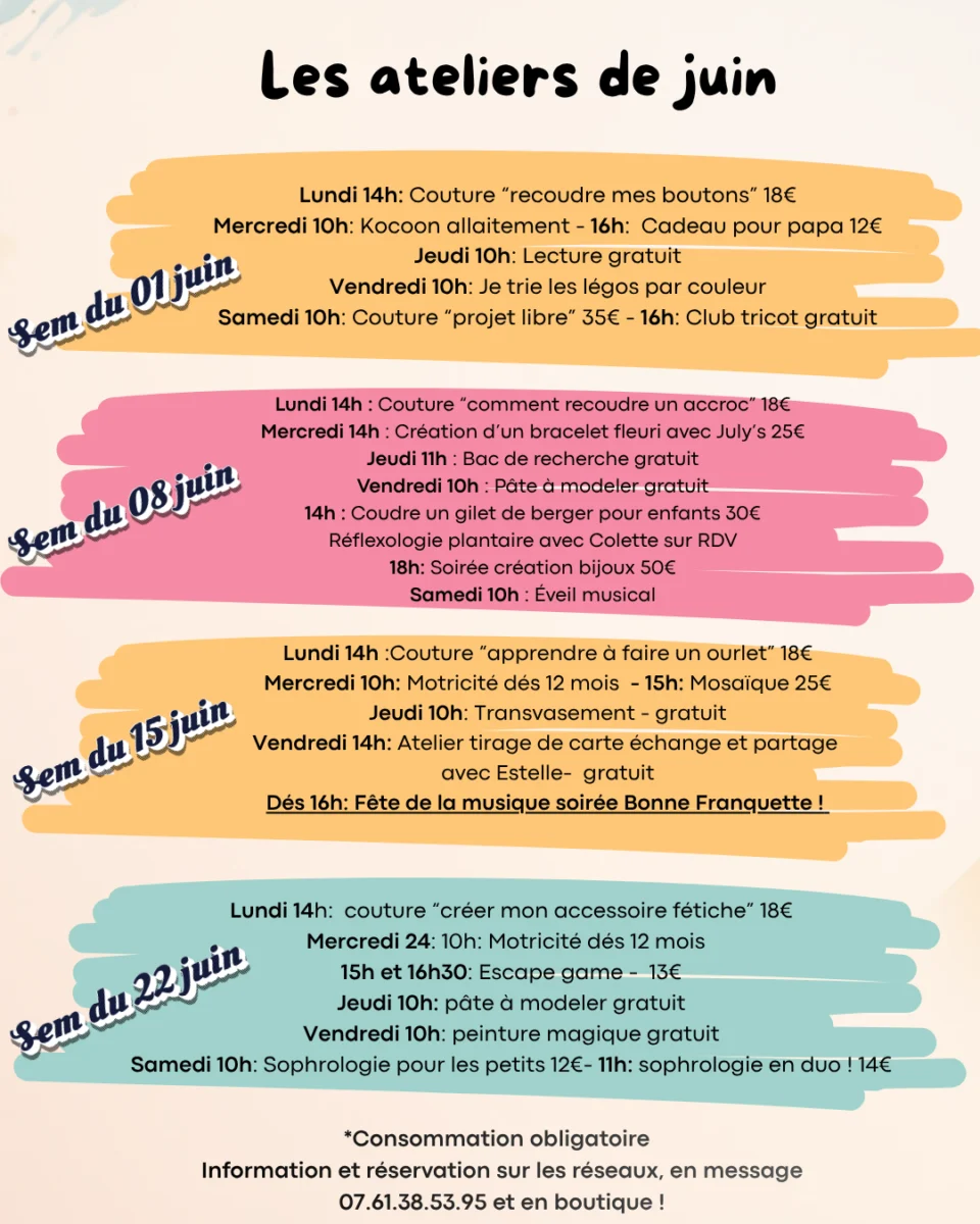 Programme du mois